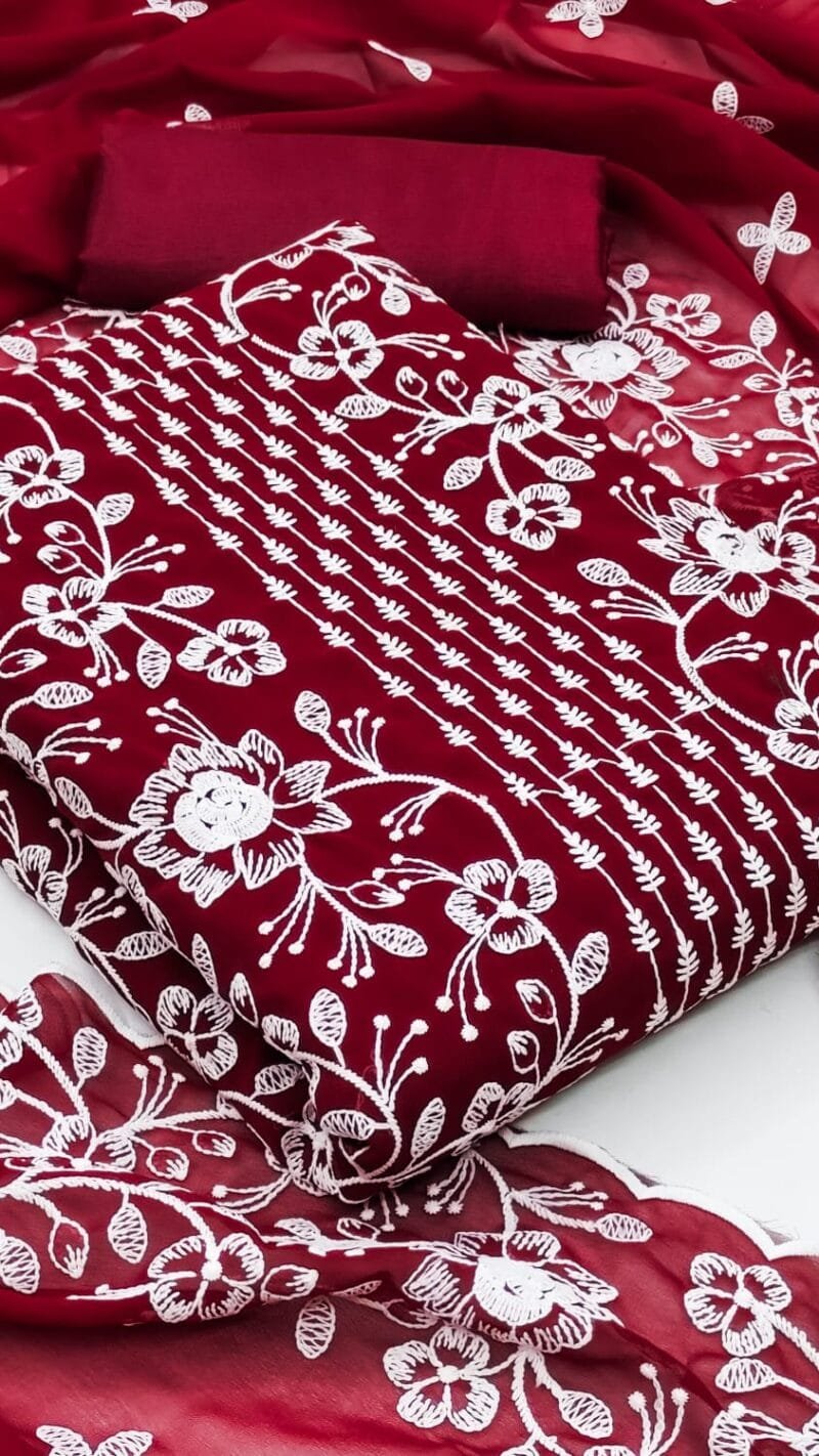 Buy Georgette Work Exclusive Dress Material Suit For Women