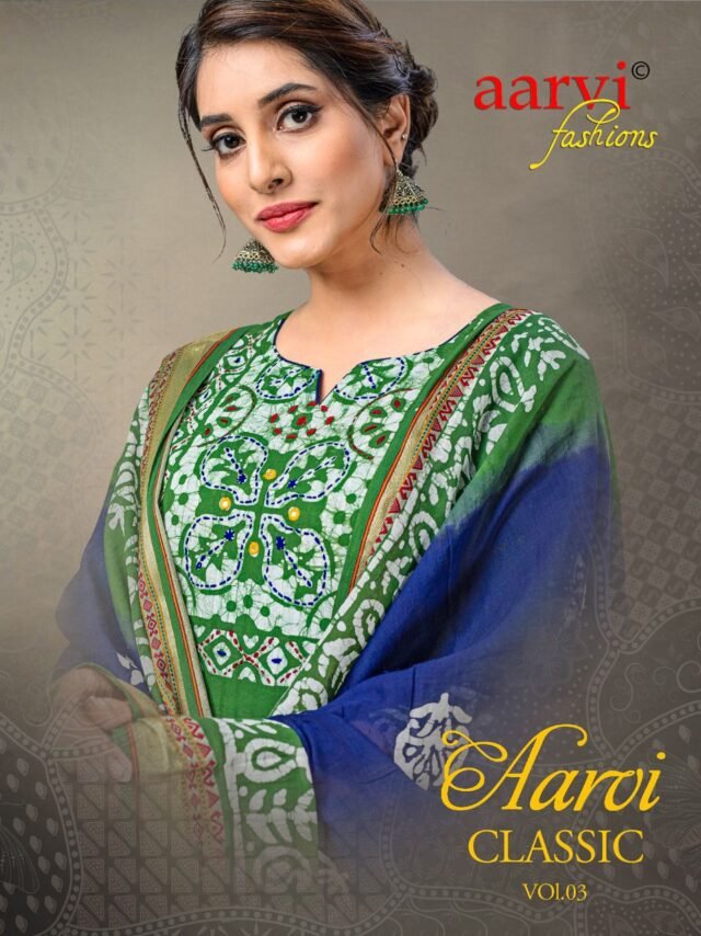 Classic Vol 3 Aarvi Fashion Wholesale Orginal Hand Wax Battik Dress Material