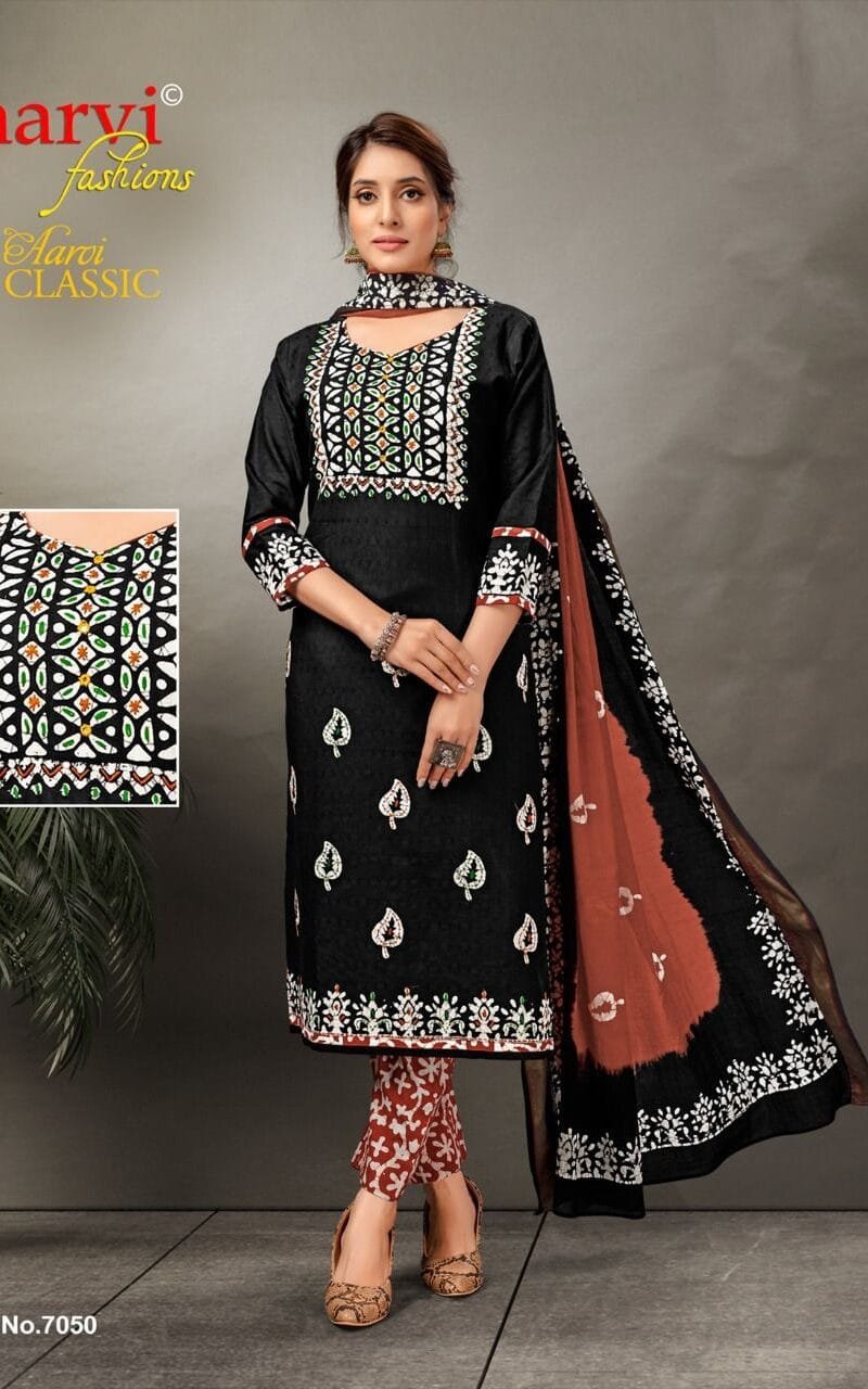 Classic Vol 3 Aarvi Fashion Wholesale Orginal Hand Wax Battik Dress Material
