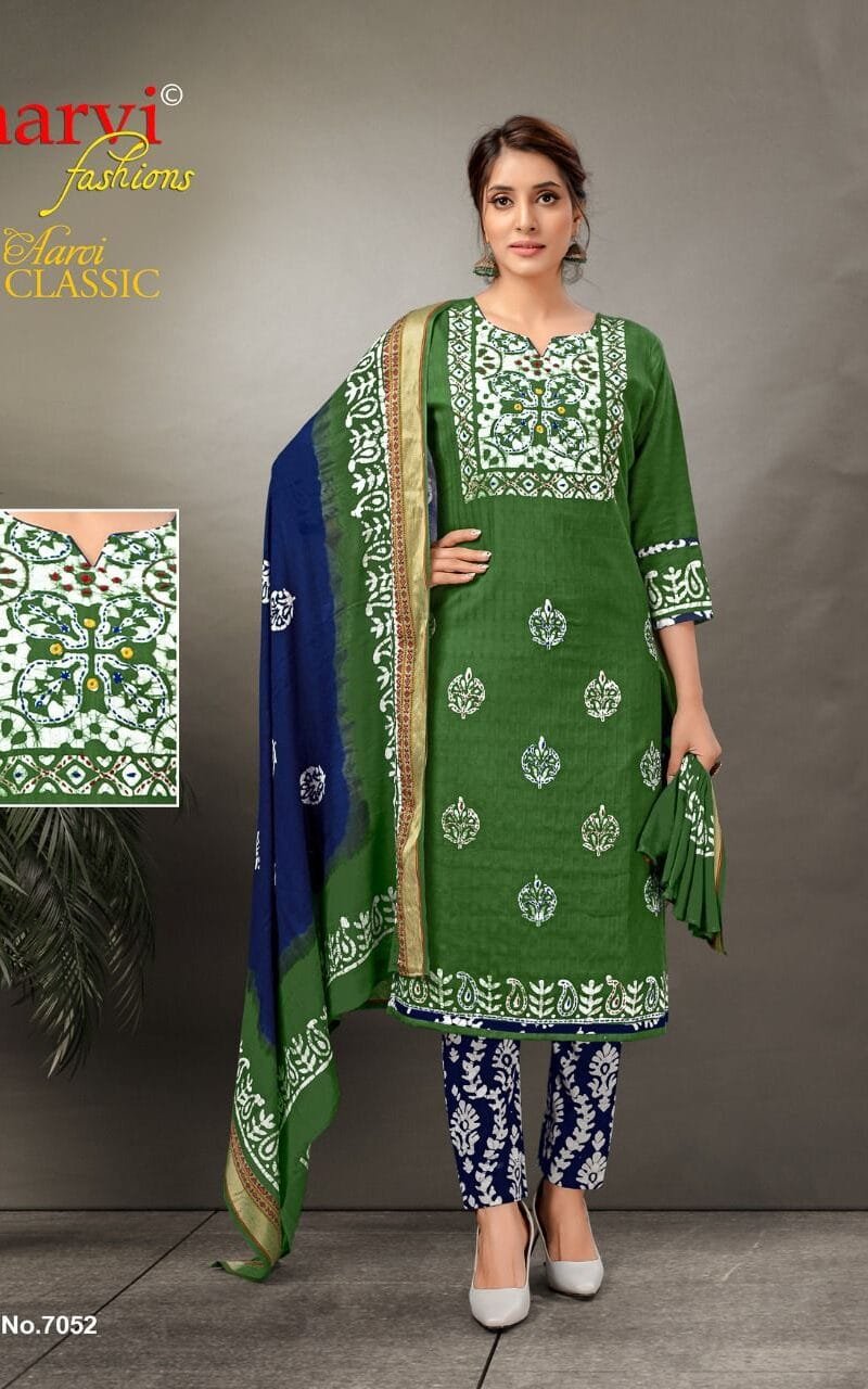 Classic Vol 3 Aarvi Fashion Wholesale Orginal Hand Wax Battik Dress Material