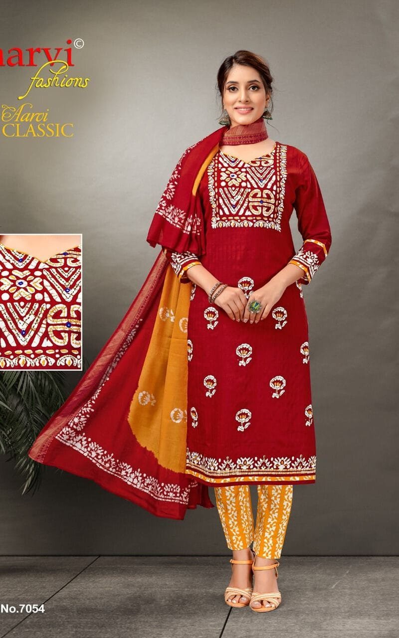 Classic Vol 3 Aarvi Fashion Wholesale Orginal Hand Wax Battik Dress Material