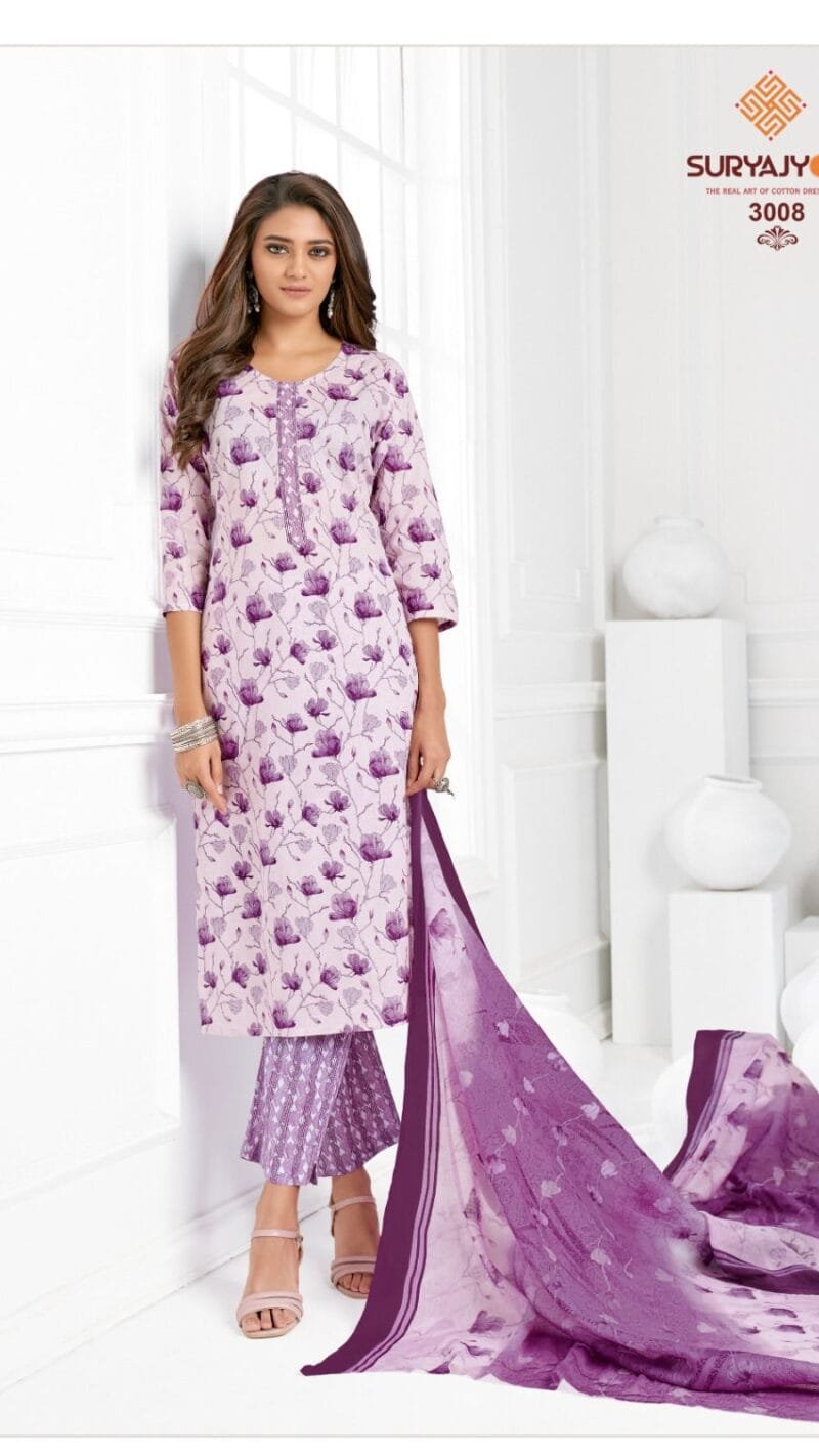 Cosmic Vol 3 Suryajyoti Cambric Cotton Wholesale Dress Material
