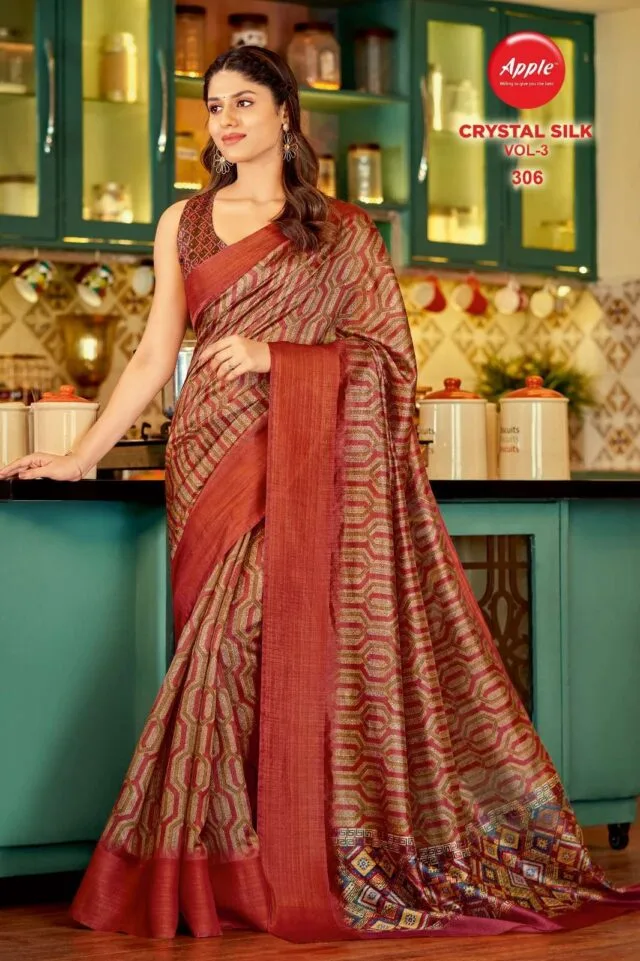 Crystal Silk Vol 3 Apple Wholesale Sarees