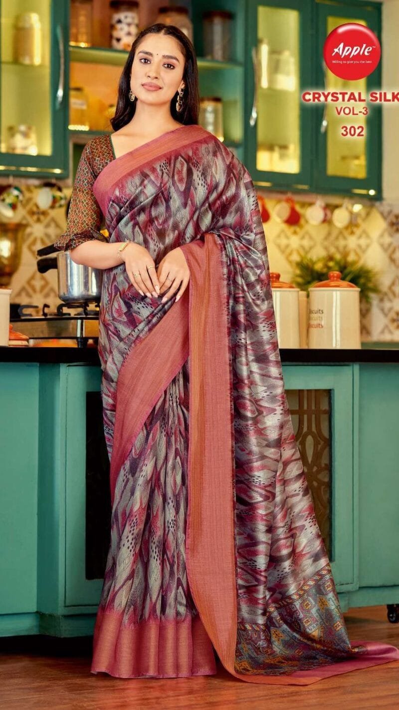 Crystal Silk Vol 3 Apple Wholesale Sarees