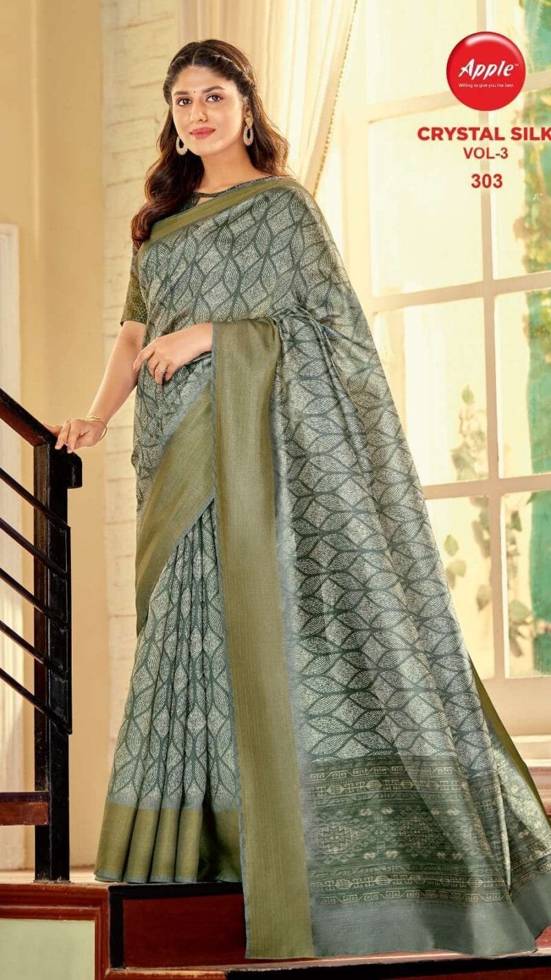 Crystal Silk Vol 3 Apple Wholesale Sarees