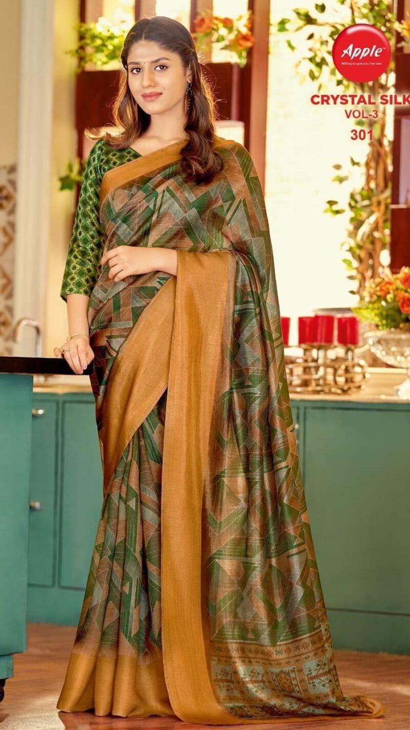 Crystal Silk Vol 3 Apple Wholesale Sarees