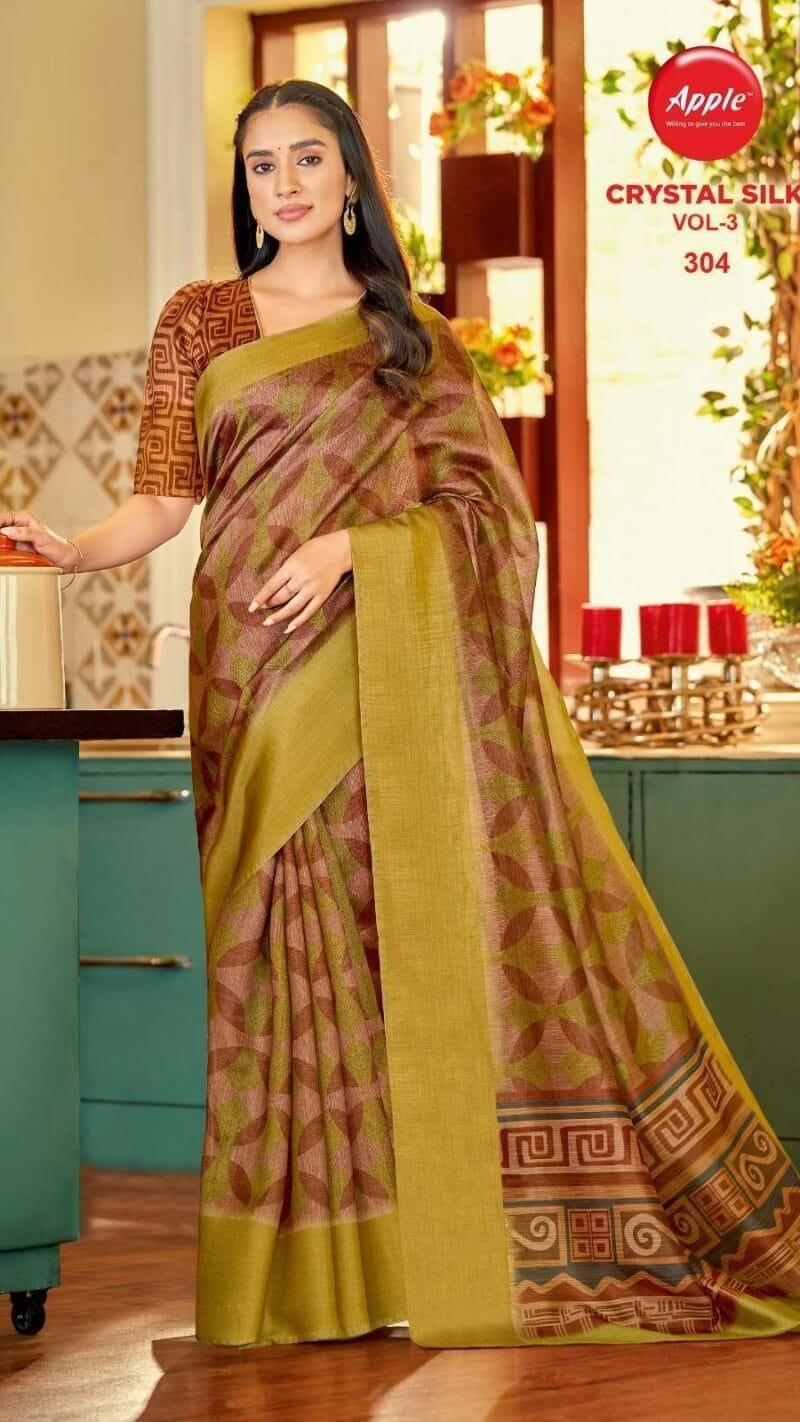 Crystal Silk Vol 3 Apple Wholesale Sarees