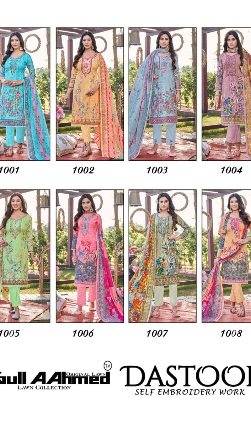 Dastoor Self Embroidery Collection Gull Aahmed Lawn Collection