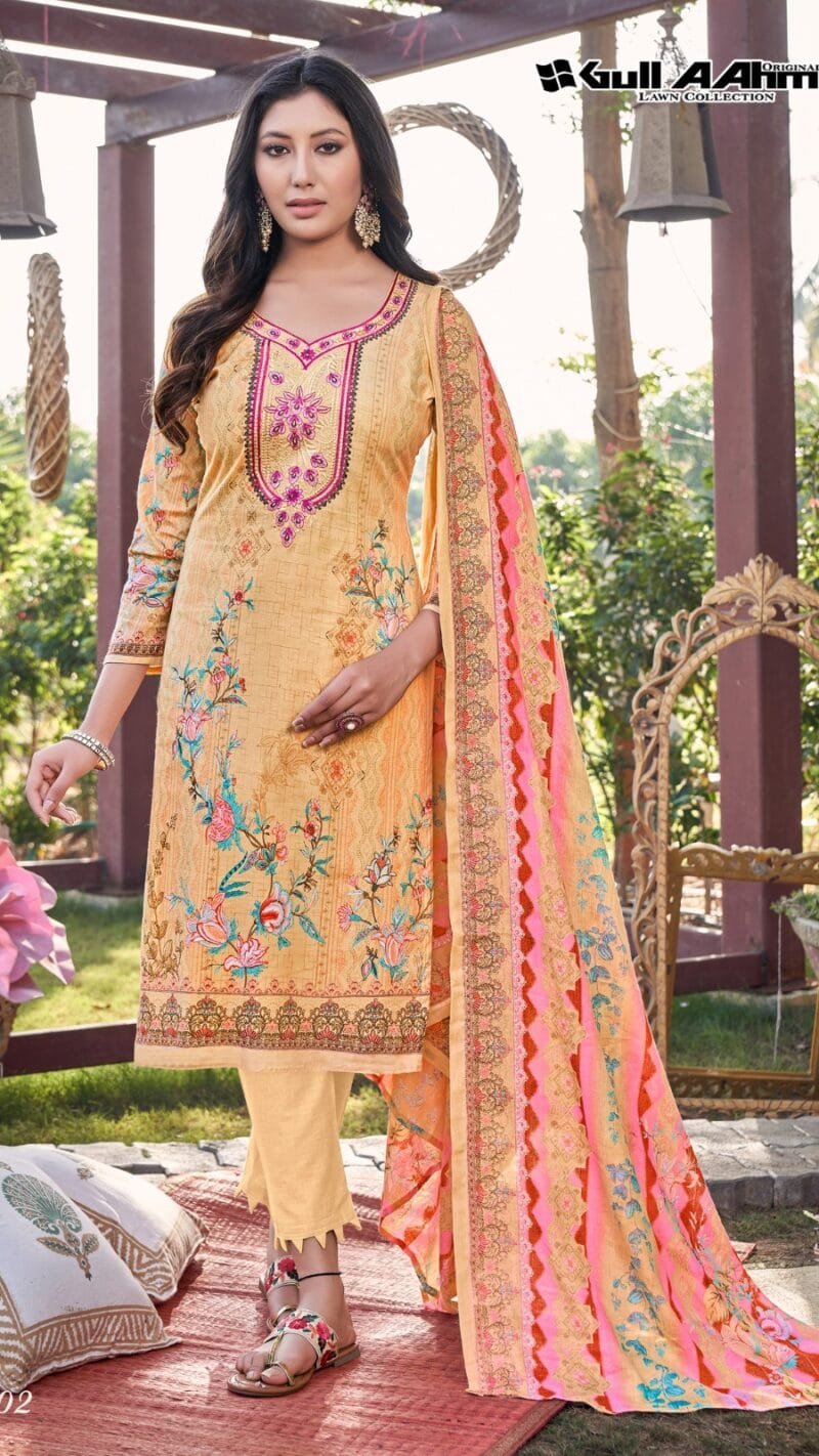 Dastoor Self Embroidery Collection Gull Aahmed Lawn Collection
