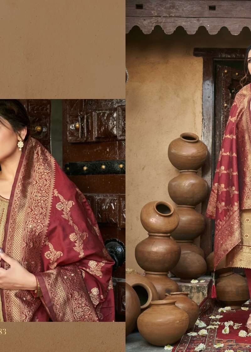 Ekanj Pc Banaras Vol 1 Banarasi Silk Wholesale Dress Material