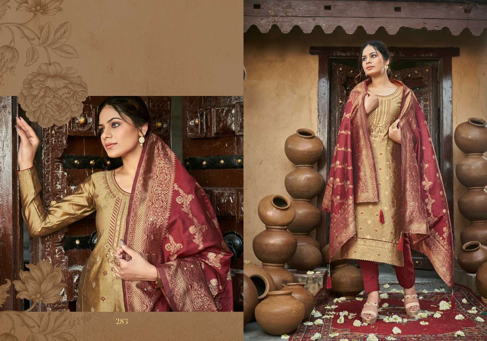 New Latest Banaras Semi Silk , Semi Chanderi & Dress Materials Collection |  Gayathri Reddy | - YouTube