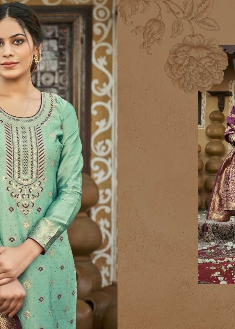 Ekanj Pc Banaras Vol 1 Banarasi Silk Wholesale Dress Material