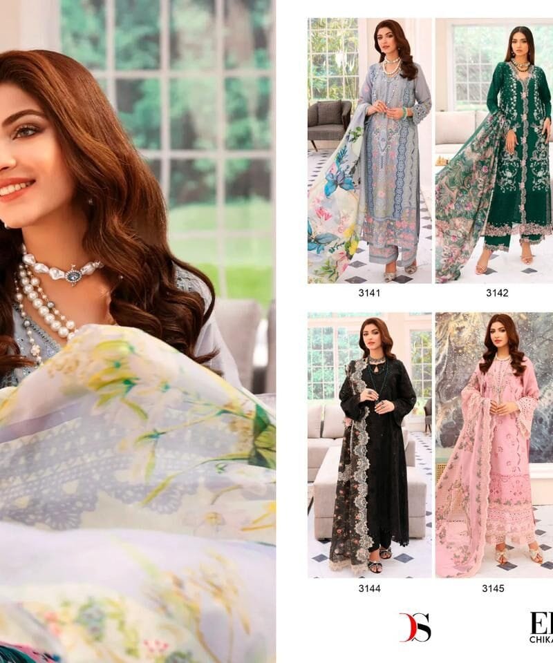 Elaf Chikankari 23 Deepsy Wholesale Pakistani Salwar Suits