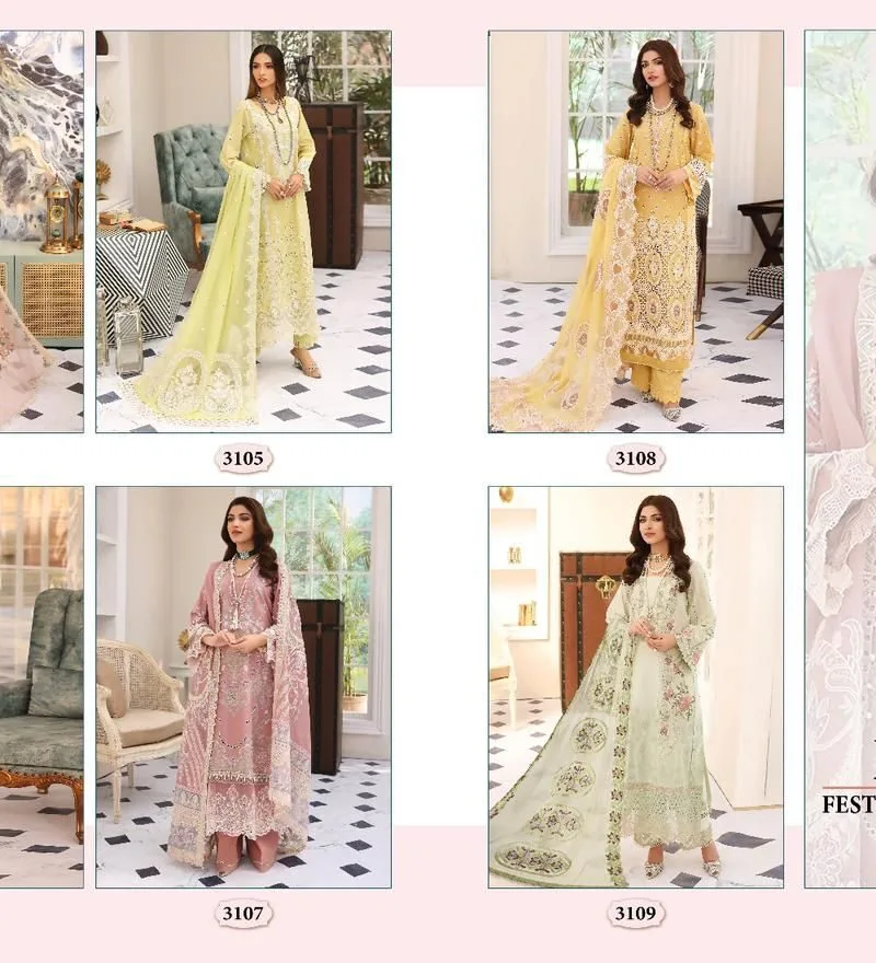 Elaf Festival Collection Shree Fab Pakistani Salwar Suits