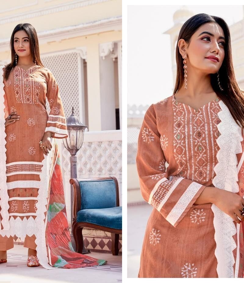 Falak Vol 7 Tanishk Fashion Pure Cotton Print Mal Mal Dupatta