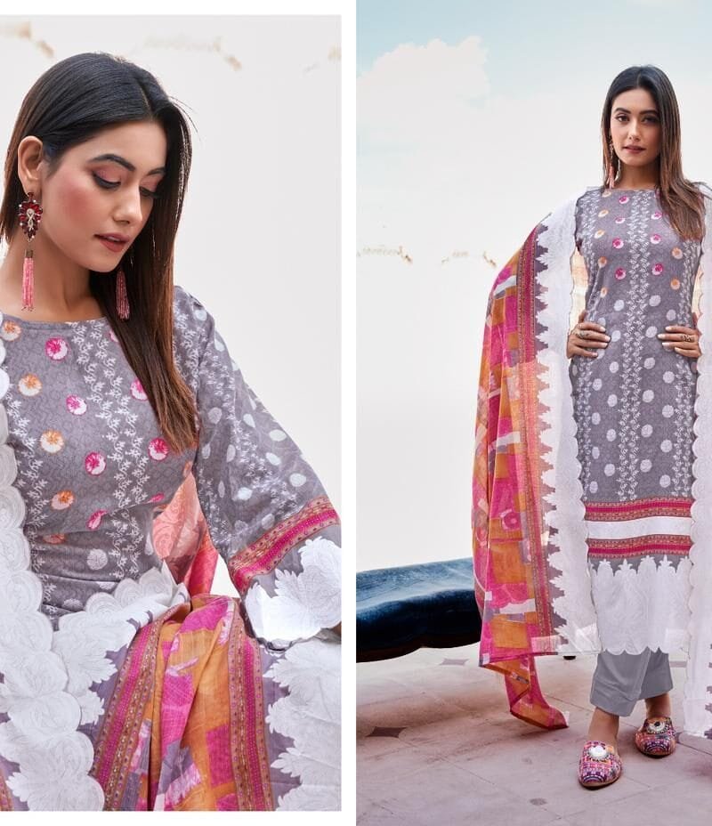 Falak Vol 7 Tanishk Fashion Pure Cotton Print Mal Mal Dupatta