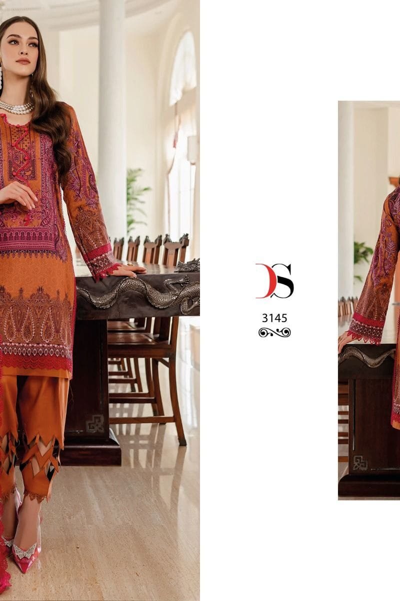 Firouds Urbane 2 Deepsy Suits Pure Cotton With Embroidery
