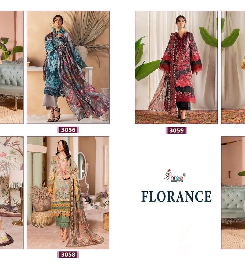 Florance Pure Cotton Print With Heavy Embroidered Pakistani Salwar Suits