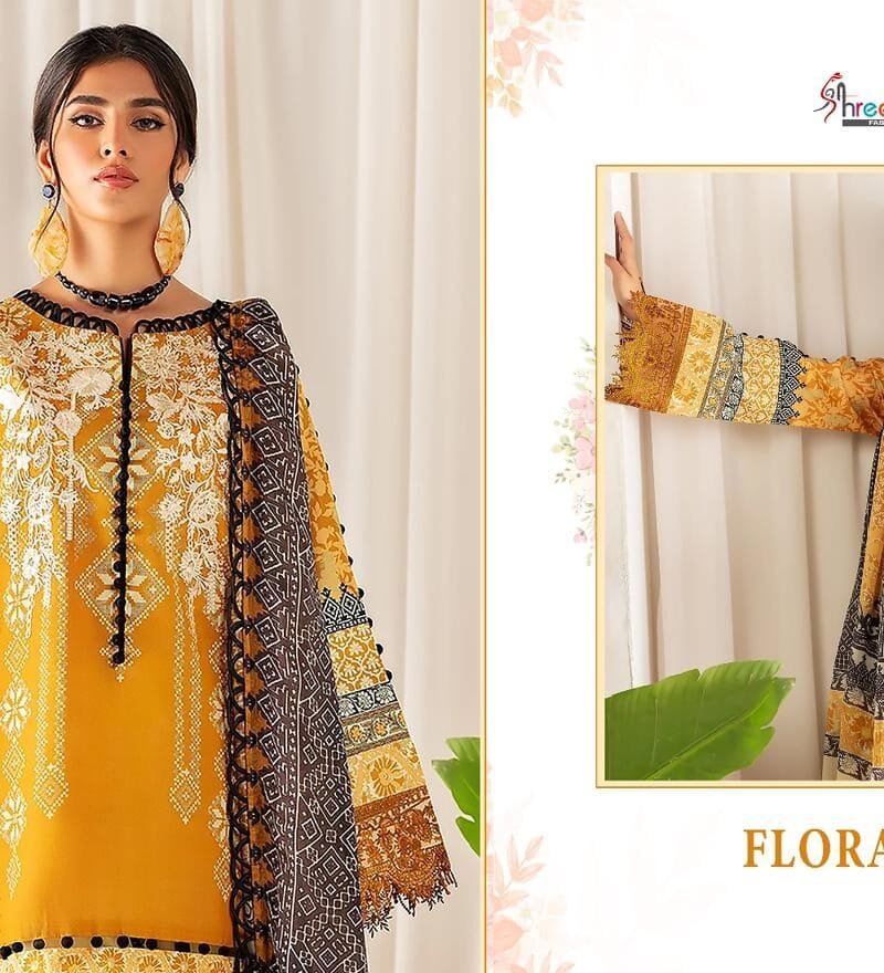 Florance Pure Cotton Print With Heavy Embroidered Pakistani Salwar Suits