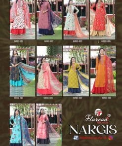 Floreon Nargis Rayon Cotton with Fancy Embroidery