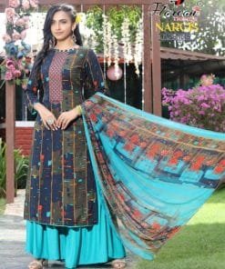 Floreon Nargis Rayon Cotton with Fancy Embroidery