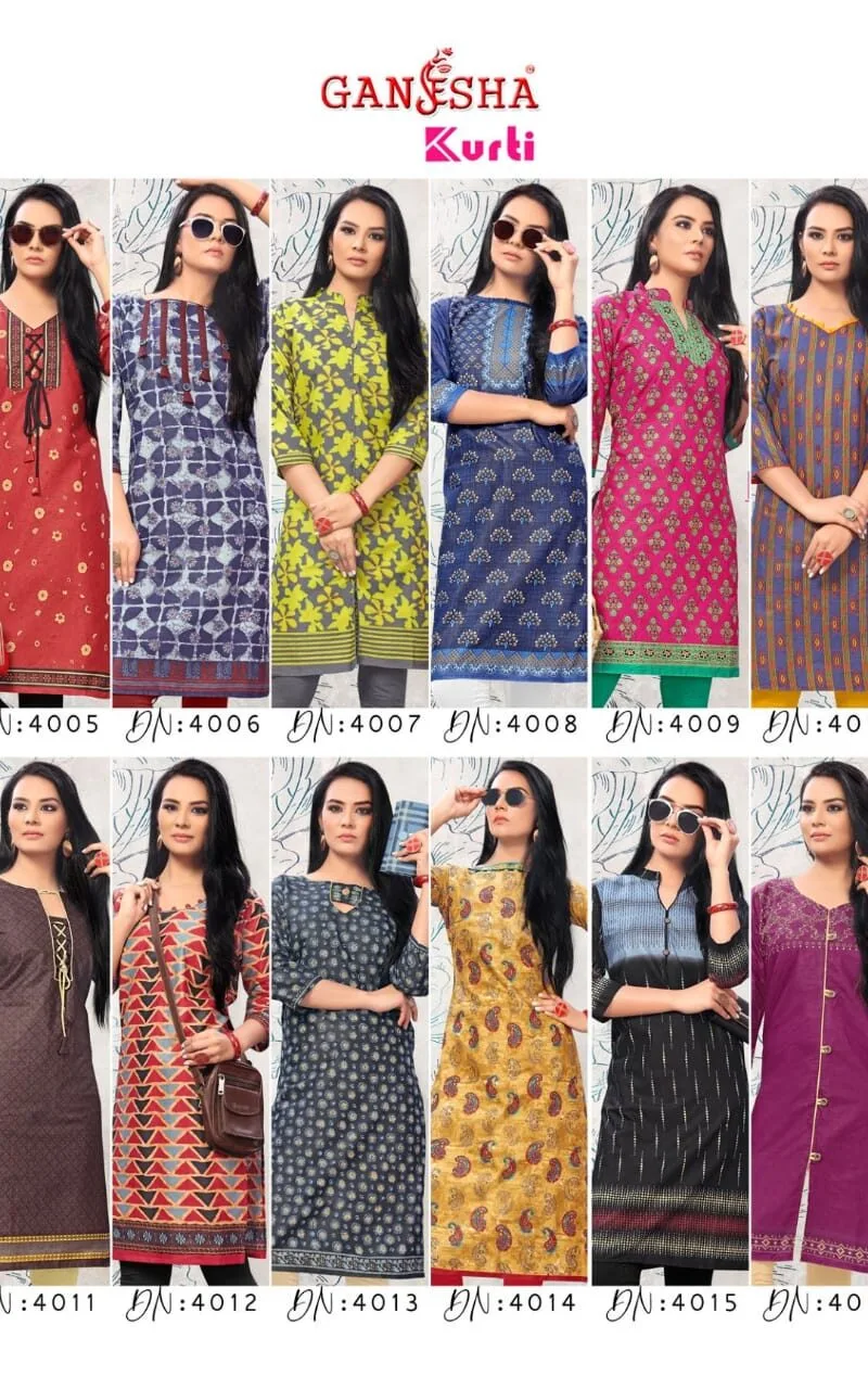 Ganesha Kurti Vol 4 Wholesaler Of Stitched Kurti