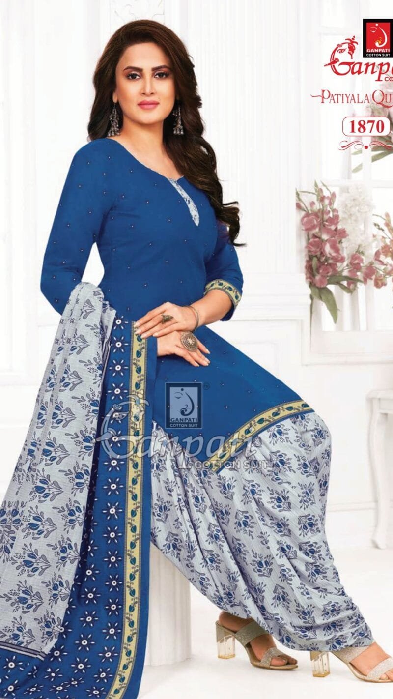 Ganpati Patiyala Queen Vol 7 Wholesale Cotton Dress Material