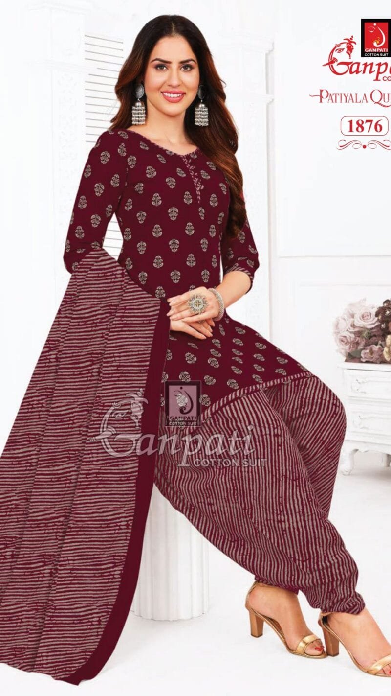 Ganpati Patiyala Queen Vol 7 Wholesale Cotton Dress Material