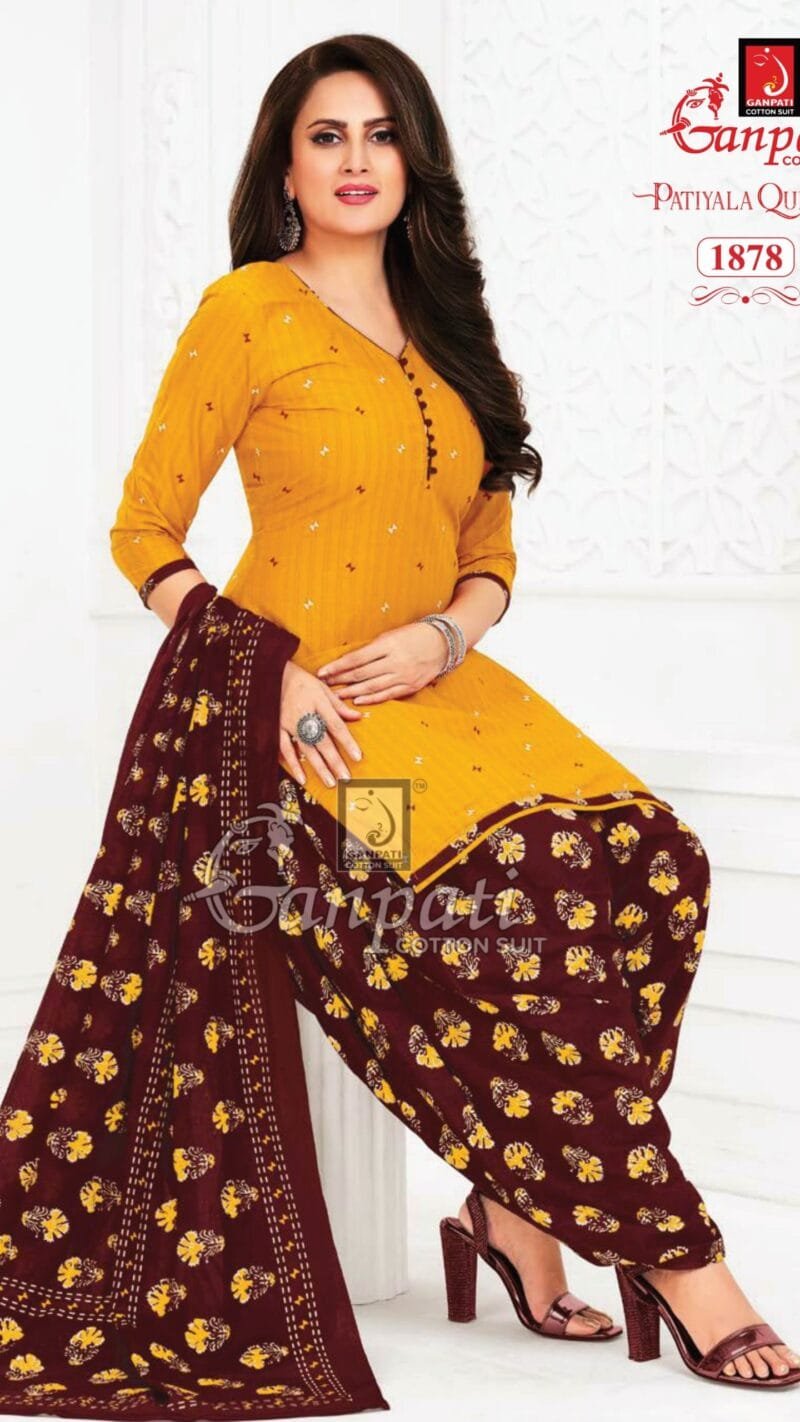Ganpati Patiyala Queen Vol 7 Wholesale Cotton Dress Material