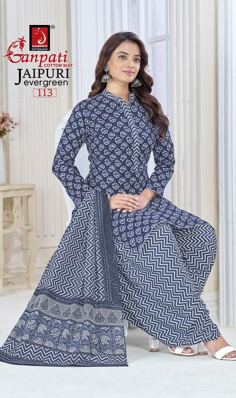 Ganpati- Summer Special Jaipuri Evergreen Cotton Dress Material