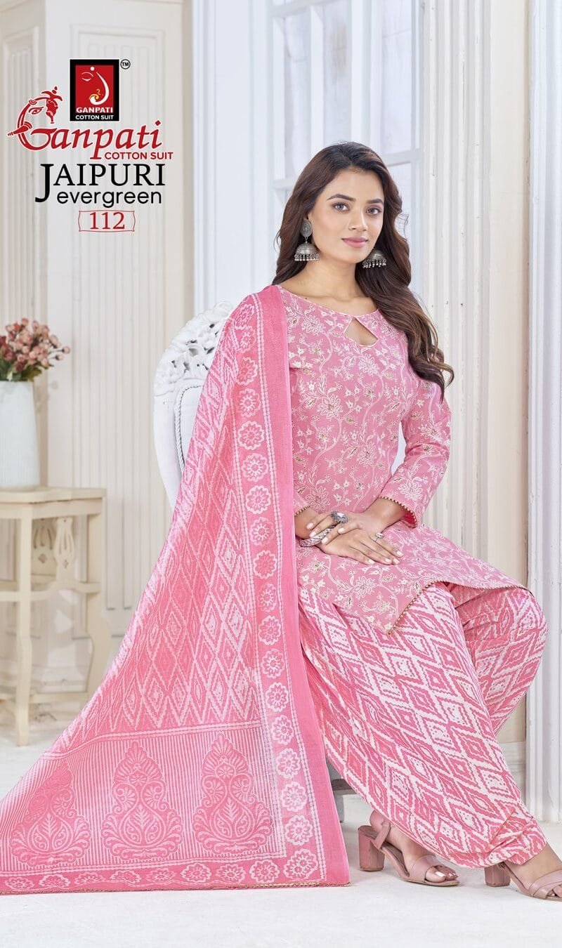 Ganpati- Summer Special Jaipuri Evergreen Cotton Dress Material