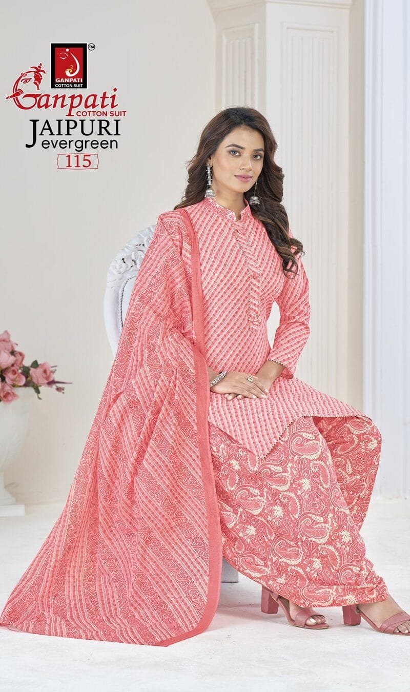 Ganpati- Summer Special Jaipuri Evergreen Cotton Dress Material