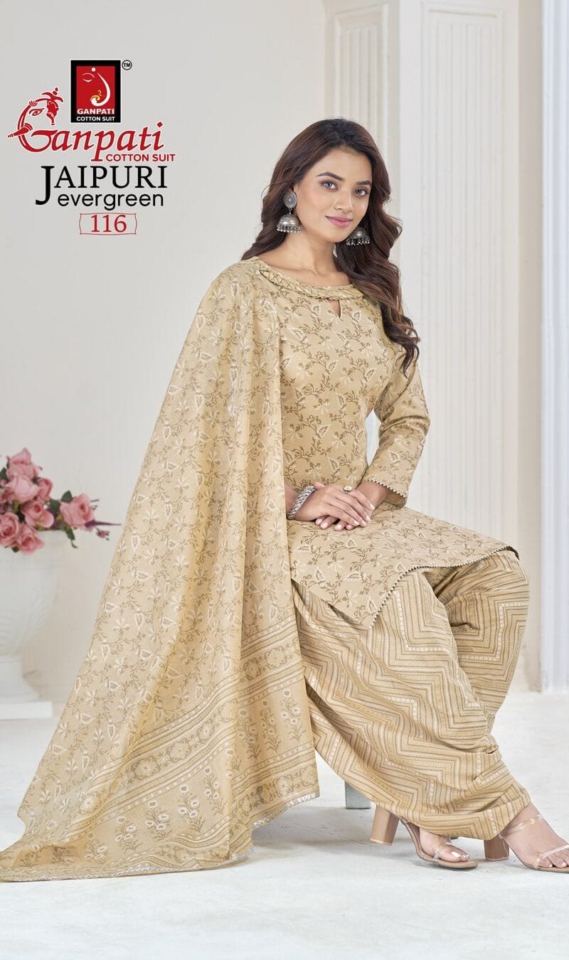 Ganpati- Summer Special Jaipuri Evergreen Cotton Dress Material