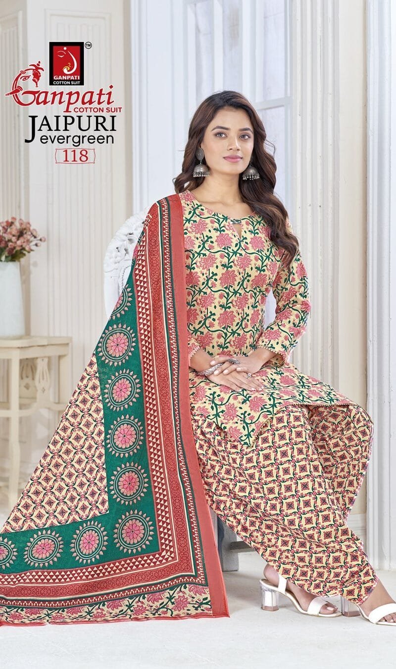 Ganpati- Summer Special Jaipuri Evergreen Cotton Dress Material