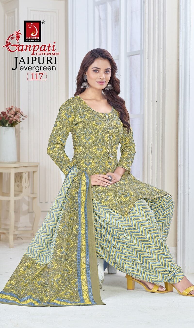 Ganpati- Summer Special Jaipuri Evergreen Cotton Dress Material