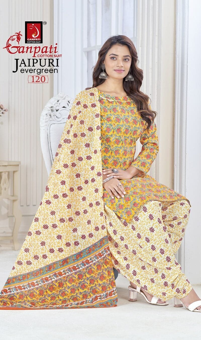 Ganpati- Summer Special Jaipuri Evergreen Cotton Dress Material