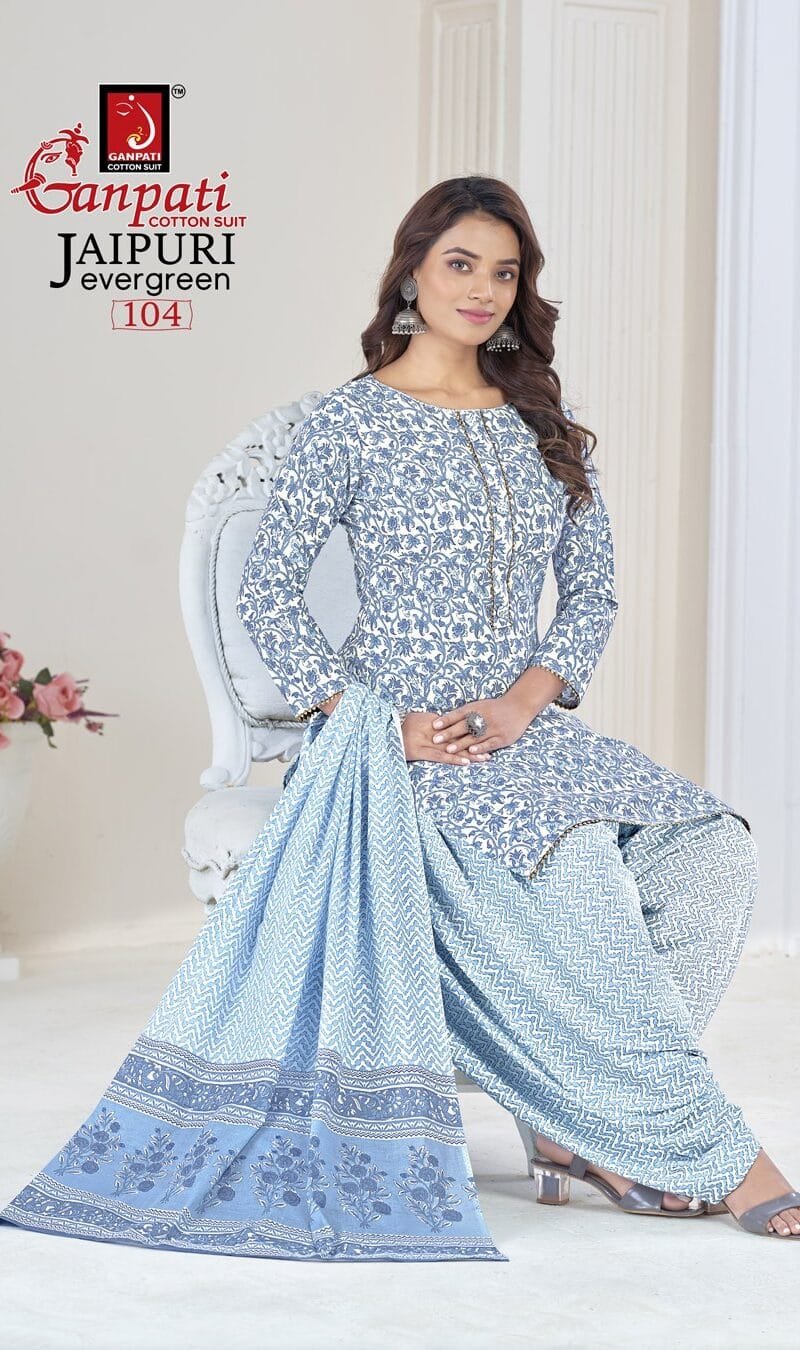 Ganpati- Summer Special Jaipuri Evergreen Cotton Dress Material