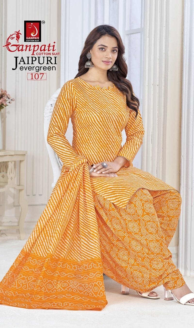 Ganpati- Summer Special Jaipuri Evergreen Cotton Dress Material