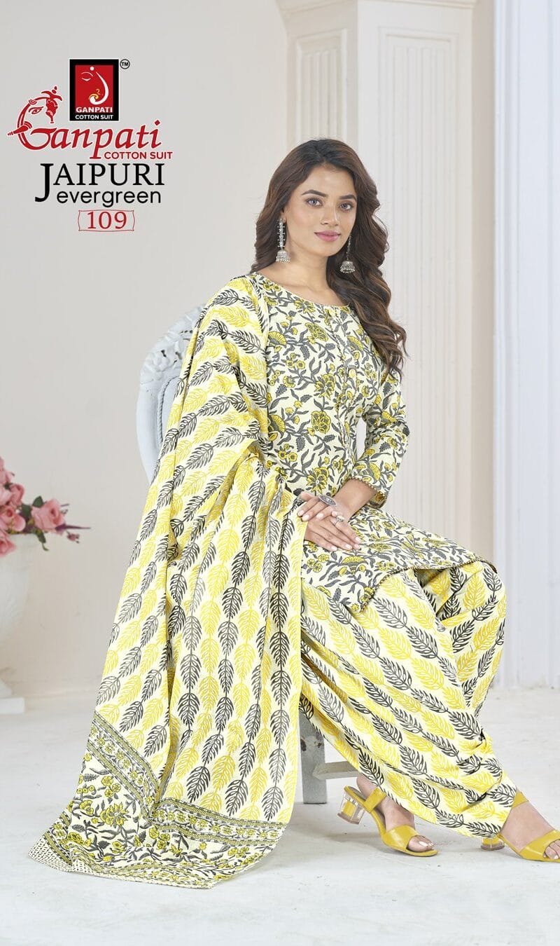 Ganpati- Summer Special Jaipuri Evergreen Cotton Dress Material