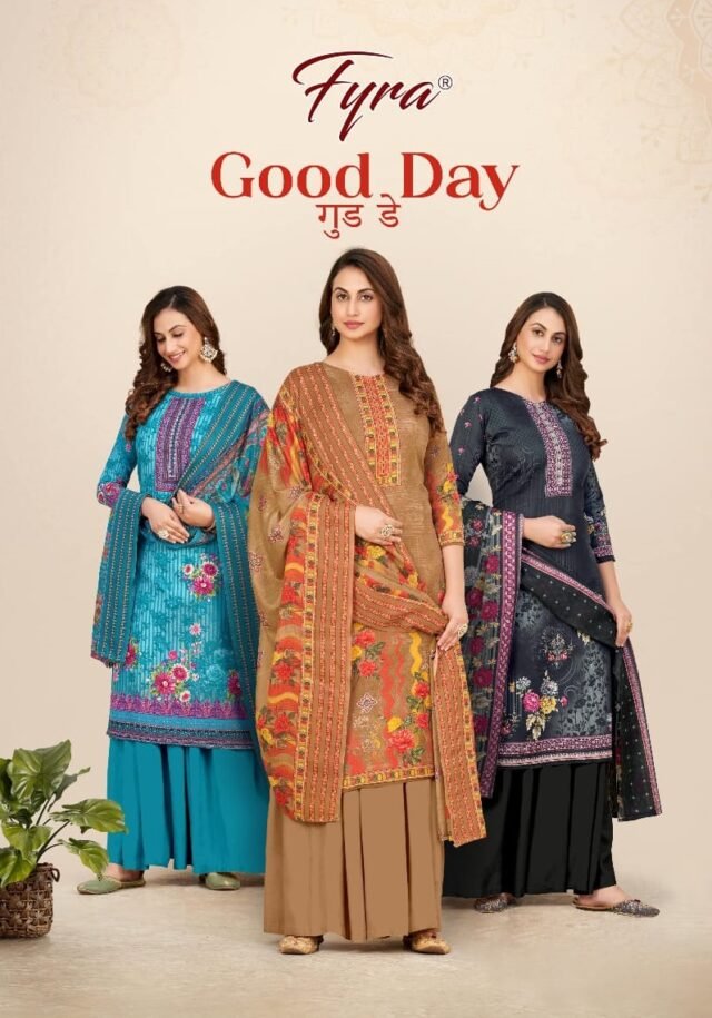 Good Day Vol 5 Fyra Soft Cotton Digital Print With Swarovski Diamond Work