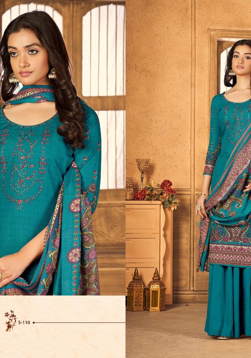 Gul-E-Naaz Fyra Designing Soft Cotton Kashmiri Print With Embroidery