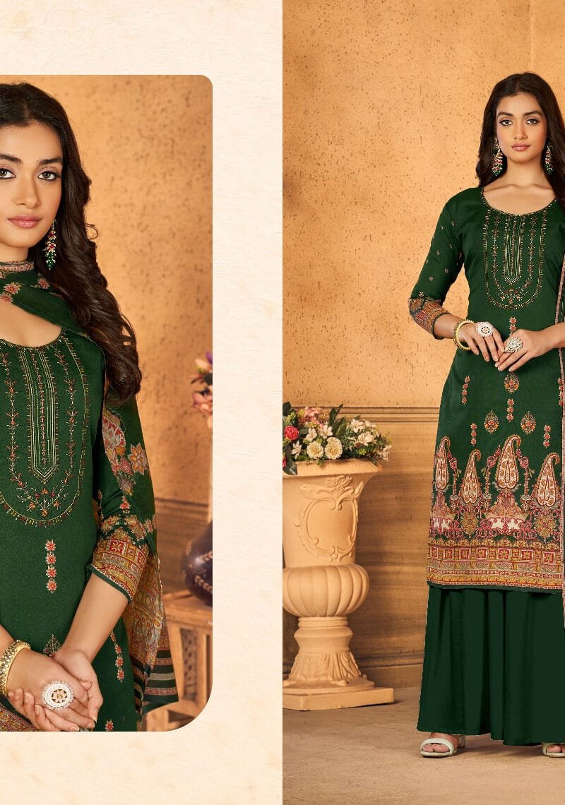 Gul-E-Naaz Fyra Designing Soft Cotton Kashmiri Print With Embroidery