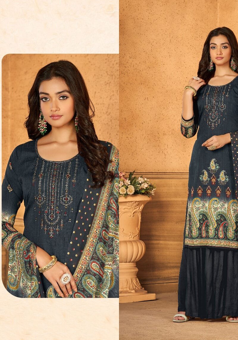 Gul-E-Naaz Fyra Designing Soft Cotton Kashmiri Print With Embroidery