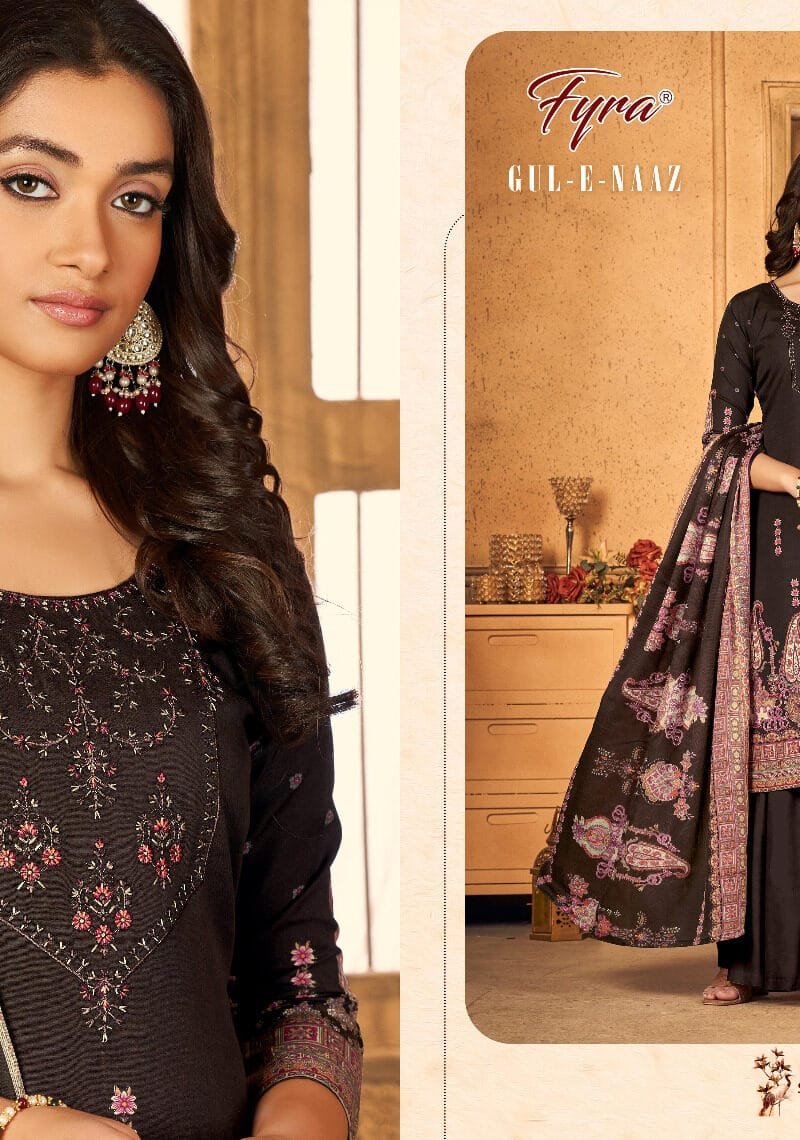 Gul-E-Naaz Fyra Designing Soft Cotton Kashmiri Print With Embroidery