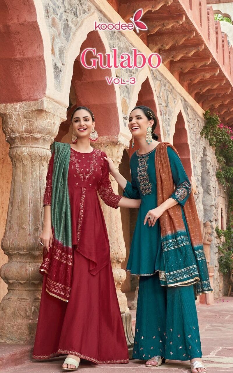 Gulabo Vol 3 Koodee Kurti Peplum Dupatta