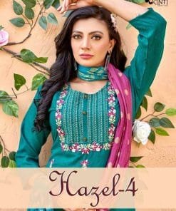 Hazel Vol 4 Kinti Readymade Top Pant And Duptta Set