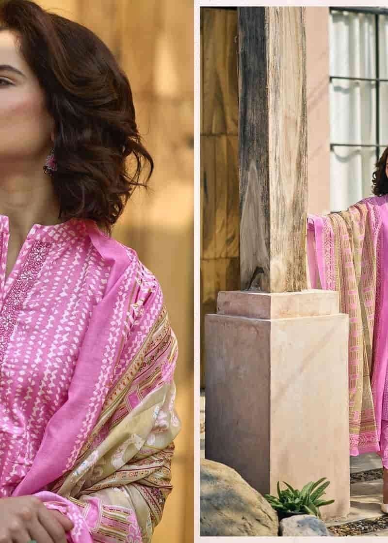 Ikat PRM Trendz Pure Lawn Cotton With Fancy Work