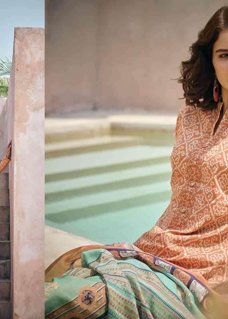 Ikat PRM Trendz Pure Lawn Cotton With Fancy Work