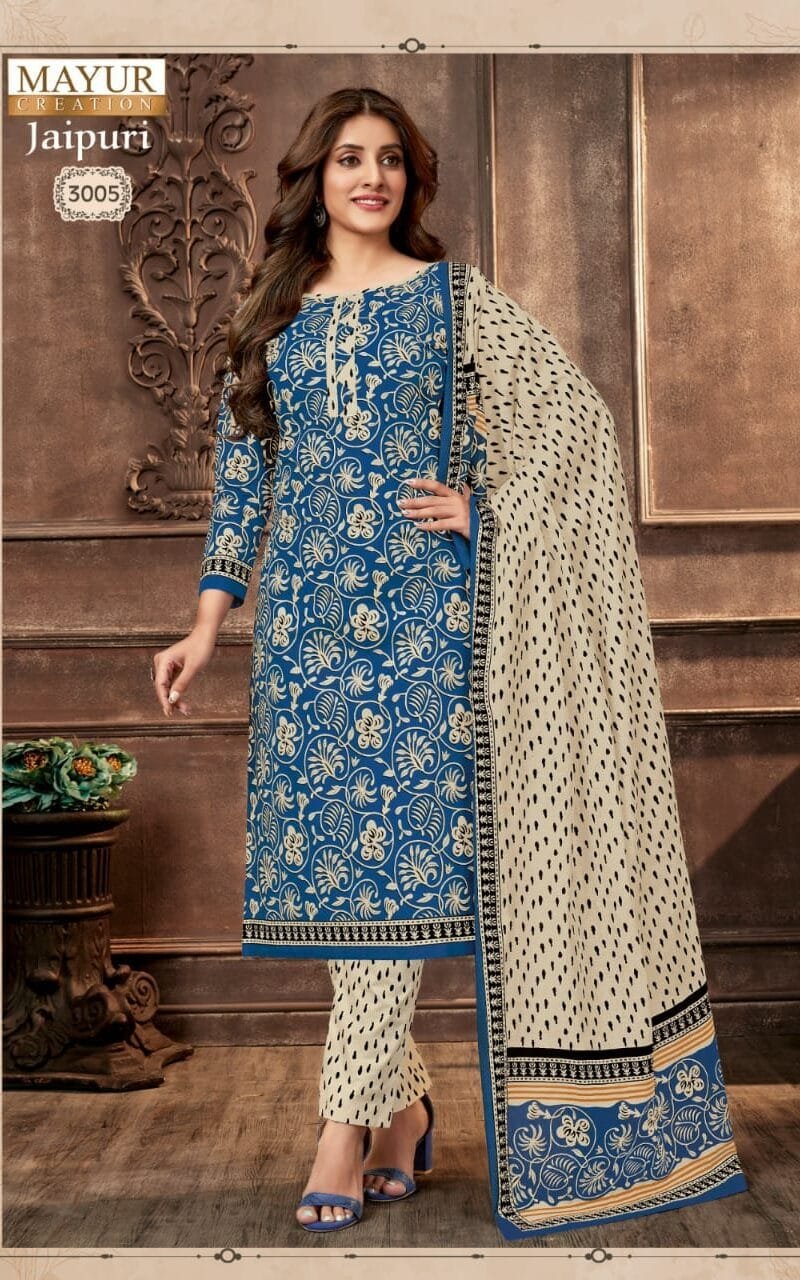 Jaipuri Vol 3 Mayur Creation Wholesale Cotton Dress Material