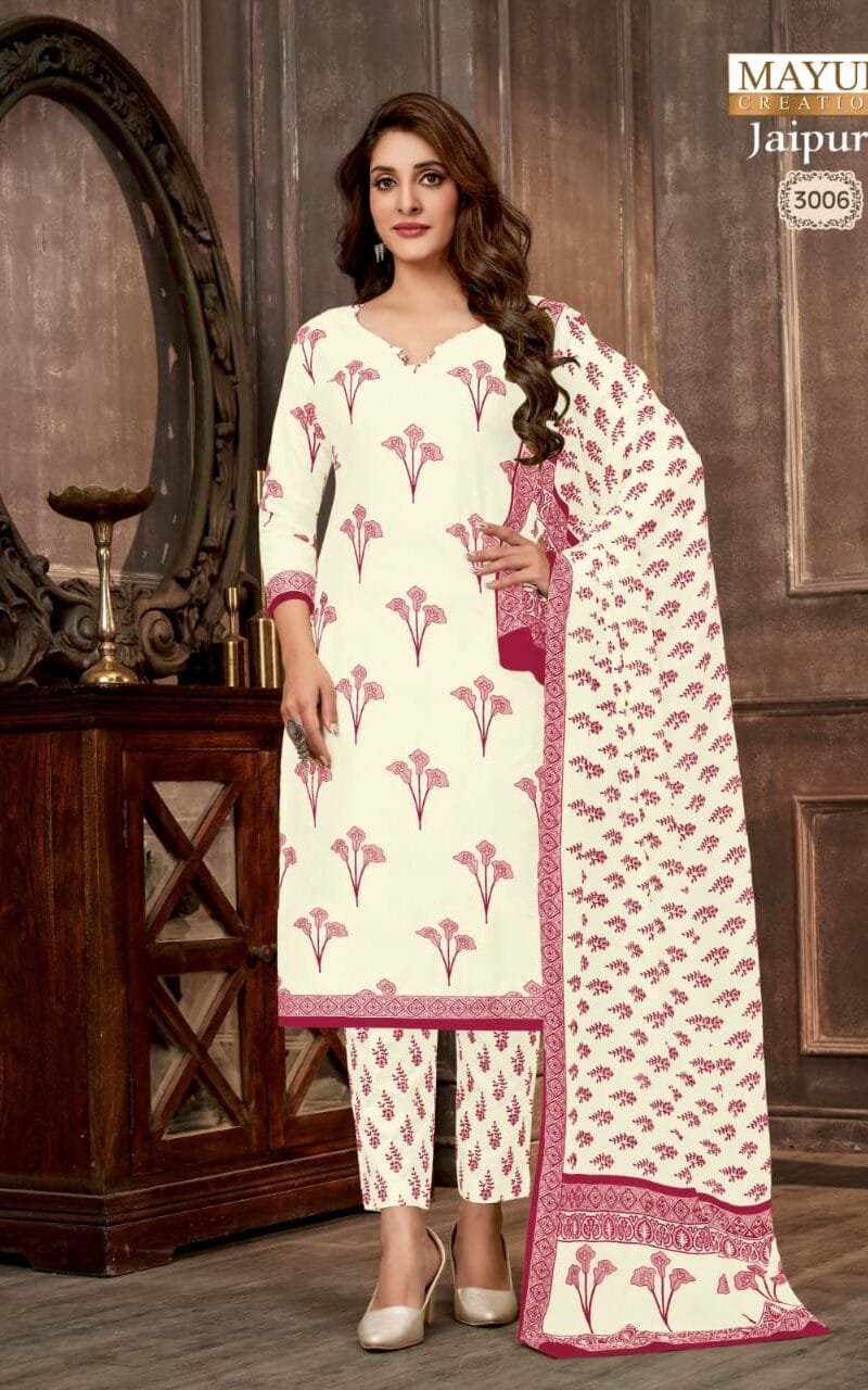 Jaipuri Vol 3 Mayur Creation Wholesale Cotton Dress Material